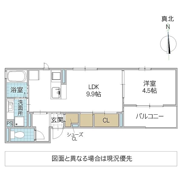 サンプラム 203号室｜茨城県水戸市白梅(賃貸アパート1LDK・2階・35.99㎡)の写真 その1