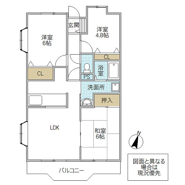 プレアデス 905号室｜茨城県水戸市大工町(賃貸マンション3LDK・9階・65.07㎡)の写真 その2