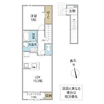 サンプリズム II 203号室 ｜ 茨城県ひたちなか市大字足崎（賃貸アパート1LDK・2階・44.28㎡） その2