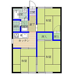 コーポ冨田1 3Kの間取図画像