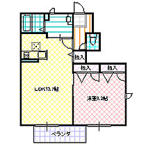 カーサ・アトリオ D 101号室 ｜ 茨城県水戸市見和（賃貸アパート1LDK・1階・46.71㎡） その2