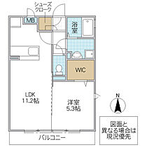 パーク・ド・プランタン C 201号室 ｜ 茨城県水戸市河和田町（賃貸アパート1LDK・2階・40.07㎡） その2