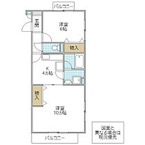 フォーライフグリーン C棟 403号室 ｜ 茨城県水戸市見和（賃貸マンション2K・4階・48.54㎡） その2