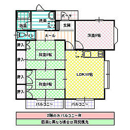 トミタメゾンE 3LDKの間取図画像