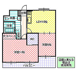 ケイセイグランドハイツそとの 2LDKの間取図画像