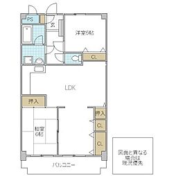 スカイタウン水戸三の丸 3LDKの間取図画像