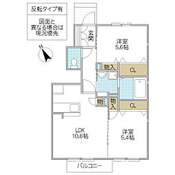 IL SOLE 1階2LDKの間取り
