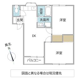 FVハイツ 2DKの間取図画像