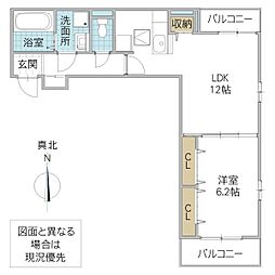 グラン ビレッジ ウー II 1階1LDKの間取り