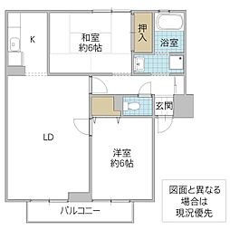 シャルムラポール 1階2LDKの間取り
