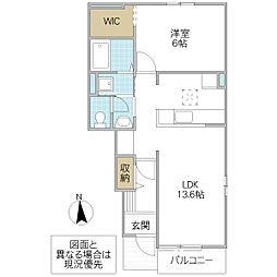 シュティルB 1LDKの間取図画像