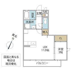間取図画像 1LDK