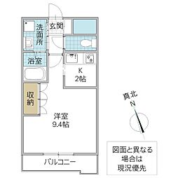 フォレスト ハイム 1階1Kの間取り