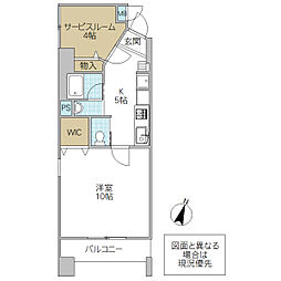 フォーライフネオ水戸 12階1SKの間取り