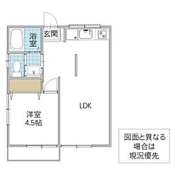 萬屋コーポ A 1階1LDKの間取り