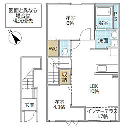 ママンパレス 2階2LDKの間取り