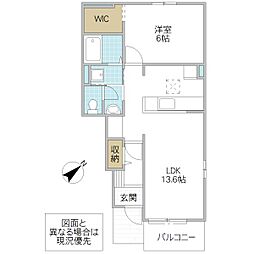 間取図画像 1LDK