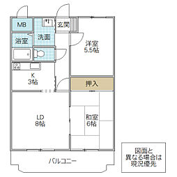 間取図画像 2LDK