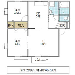 ブランチリバー 3DKの間取図画像