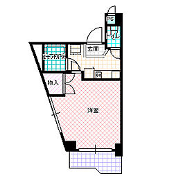 スピカハイム5 1Kの間取図画像