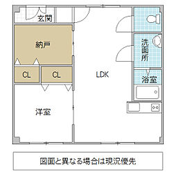 ほしいもビル 1SLDKの間取図画像