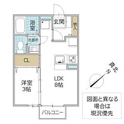 パルコートMB 1LDKの間取図画像