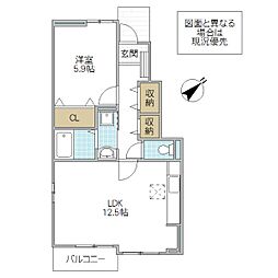 間取図画像 1LDK