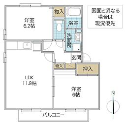 間取図画像 2LDK