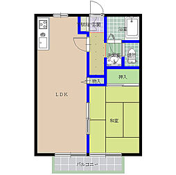 サンハイツ30G 1LDKの間取図画像