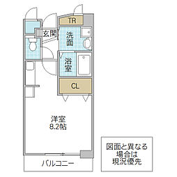 コート・ライブリーN ワンルームの間取図画像