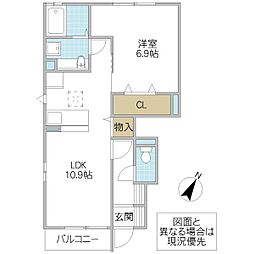 間取図画像 1LDK