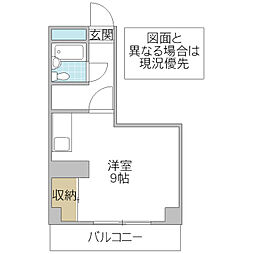 フォーライフ南町 ワンルームの間取図画像