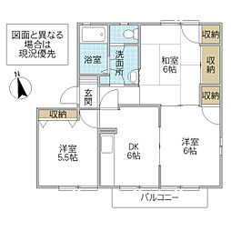 ソフォラ葉山B棟 3DKの間取図画像