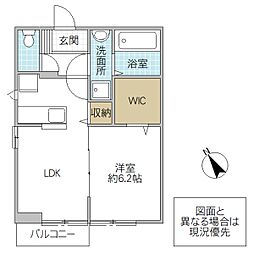 コンフォートS 1LDKの間取図画像
