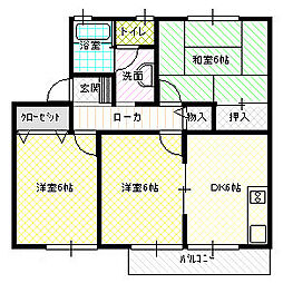 ソシアB 3DKの間取図画像