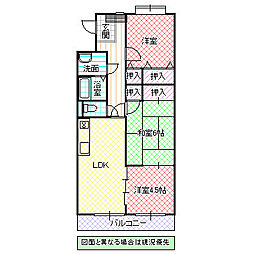 アメニティヒルズ 3LDKの間取図画像