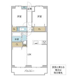 三の丸サンハイツ 2LDKの間取図画像