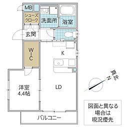 SYマンション 1LDKの間取図画像