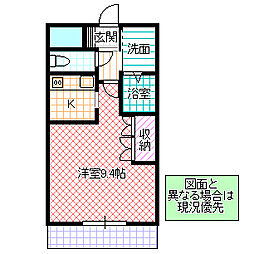 LOHAS・オオアライ2 1Kの間取図画像
