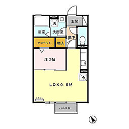 グランドゥール 1LDKの間取図画像