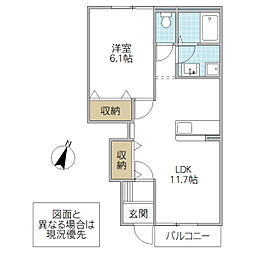 BelleFleur 1LDKの間取図画像