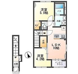 KY トリニティ(KY Trinity) 2LDKの間取図画像