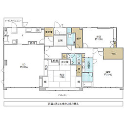 グランコート三の丸 3SLDKの間取図画像