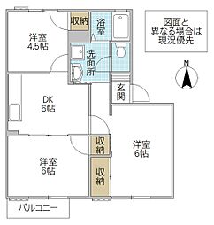カーサ・アトリオA 3DKの間取図画像