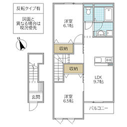 アマービレ 2LDKの間取図画像