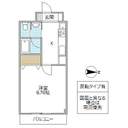 HYDEPARKMITO 1Kの間取図画像