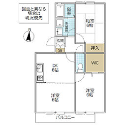 グリーンパーク赤塚 3DKの間取図画像