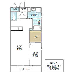 フォーライフヴィラ白帆2 1LDKの間取図画像