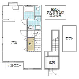 DADA ワンルームの間取図画像