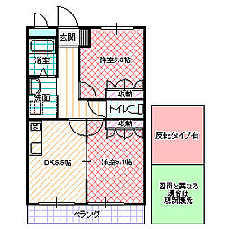 Palatino1921 2DKの間取図画像